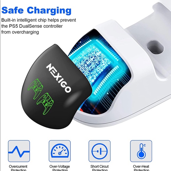 Nexigo Dobe PS5 Controller Charger Upgraded Charging Station Dock LED Indicator - Picture 3 of 10